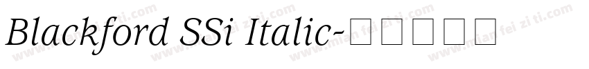Blackford SSi Italic字体转换